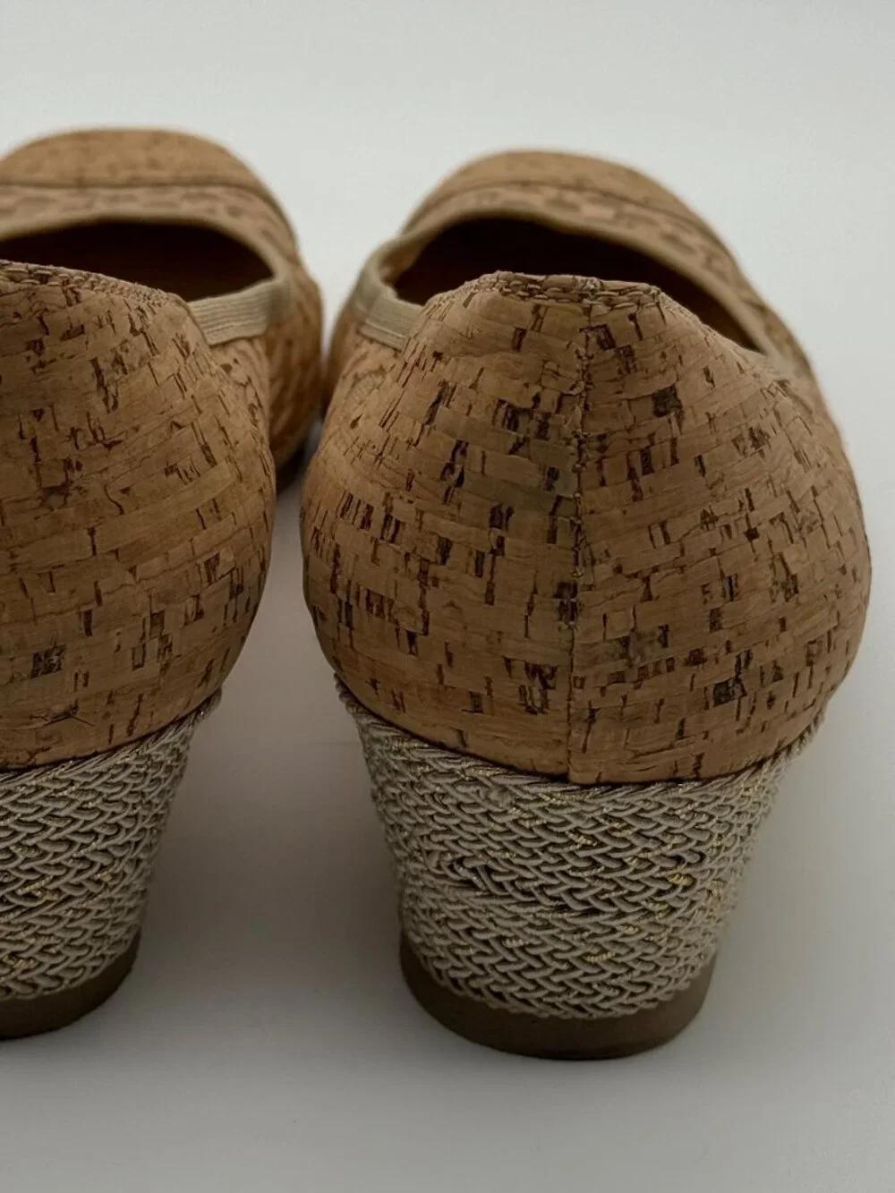 Meucci Made in Italy Cork Mesh Wedge Ballet Flats Size 9